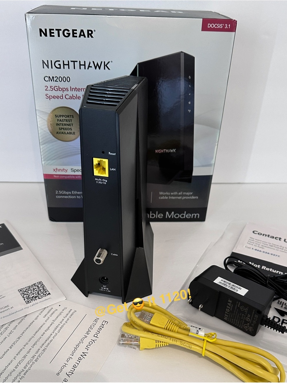 NETGEAR Nighthawk MultiGig Cable Modem CM2000 Compatible With All Cable Provider - Picture 5 of 12